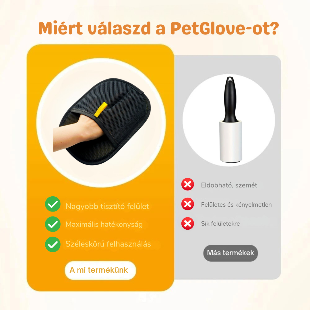 Pet Glove™ - Elektrosztatikus kisállat szőreltávolító kesztyű