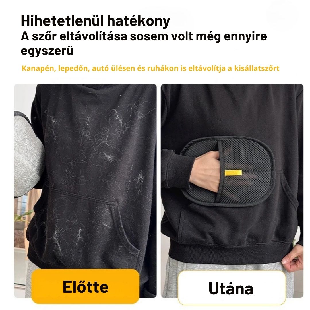 Pet Glove™  - Elektrosztatikus kisállat szőreltávolító kesztyű