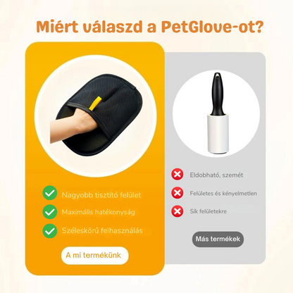 Pet Glove™  - Elektrosztatikus kisállat szőreltávolító kesztyű